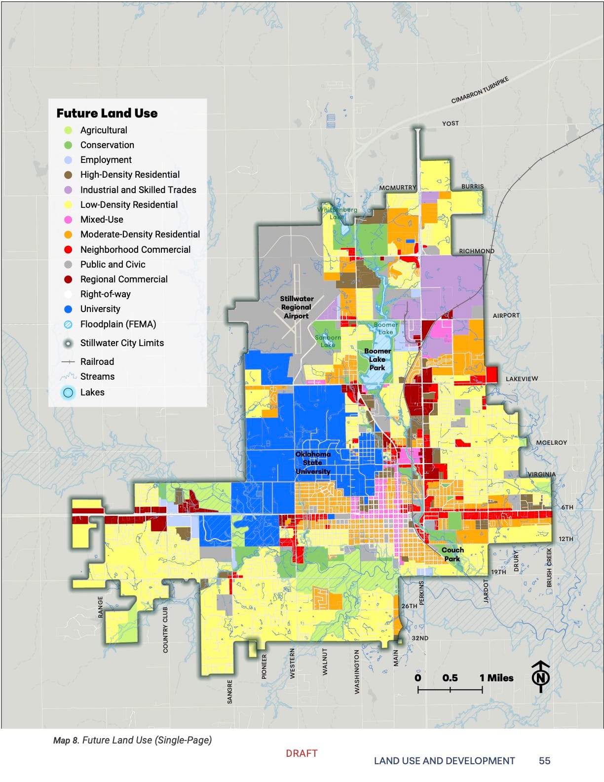 Future land map use with color-coded zones