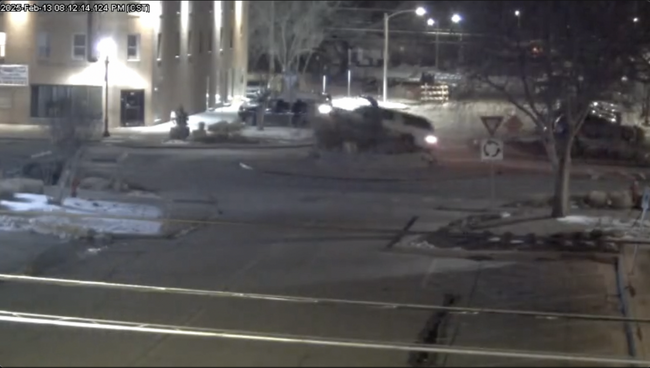 VIDEO: Downtown Roundabout Demolished Again